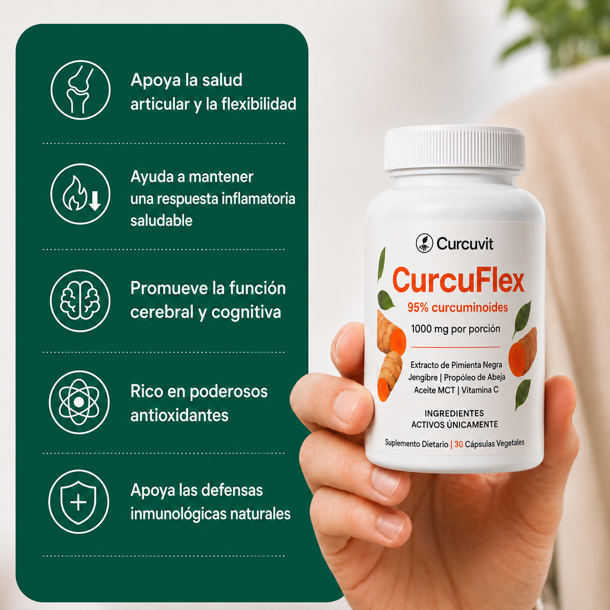 CurcuFlex™ — Antiinflamatorio Natural para Articulaciones